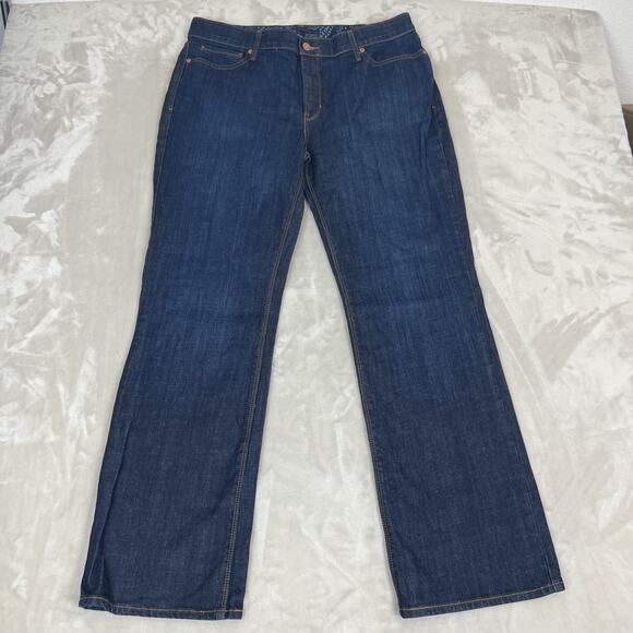 Levis 525 Jeans Womens 16 Blue Denim Perfect Waist Bootcut Tummy Control Casual - Picture 1 of 12